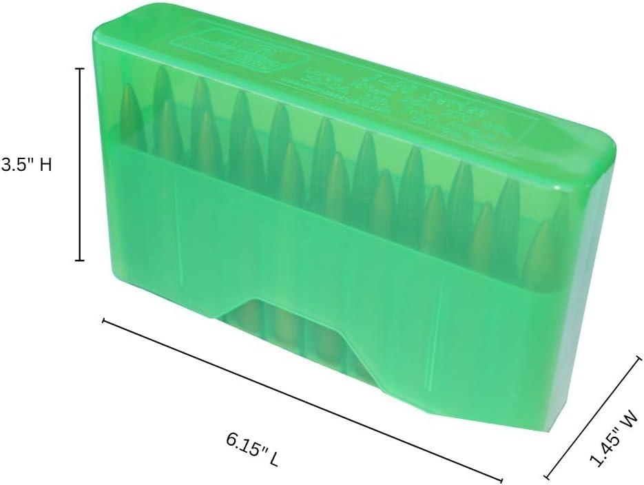 image:imageMTM 20 Round SlipTop Rifle Ammo Box LargeClear Green