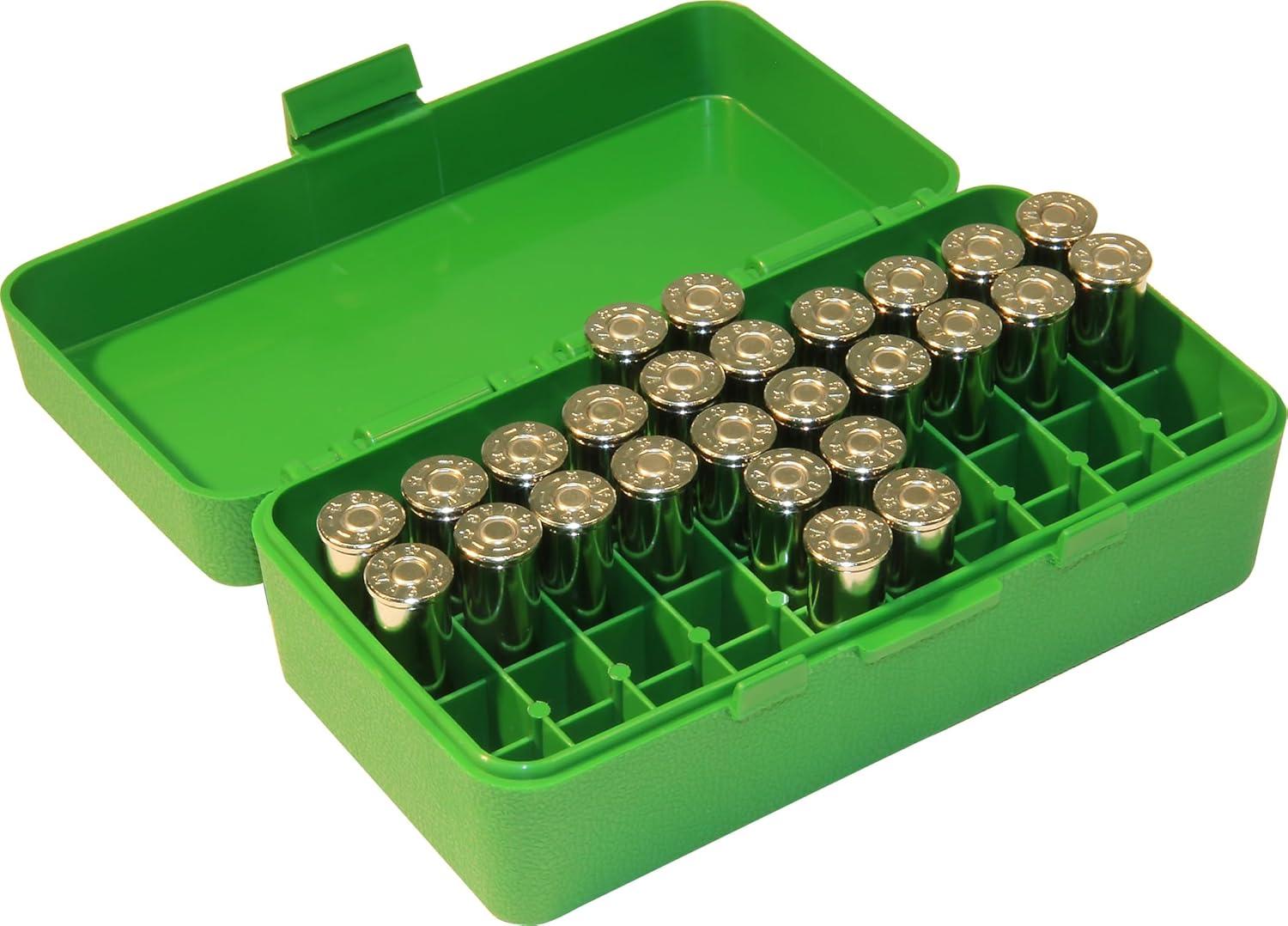image:imageMTM 50 Round FlipTop Ammo Box 4144 Cal Green 175Green