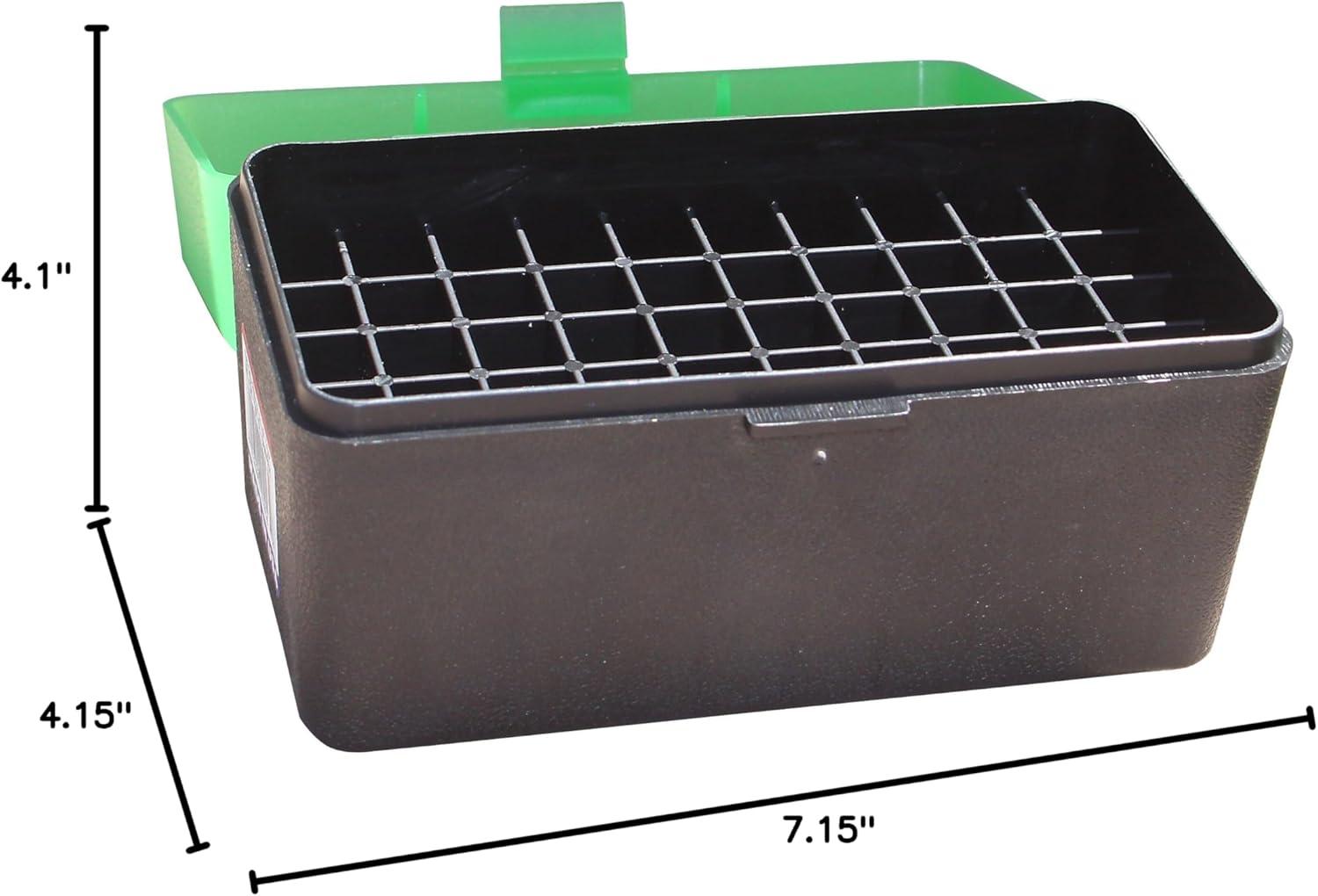 image:imageMTM 50 Round FlipTop Rifle Ammo Box Large Mag Clear GreenBlackClear Green Black