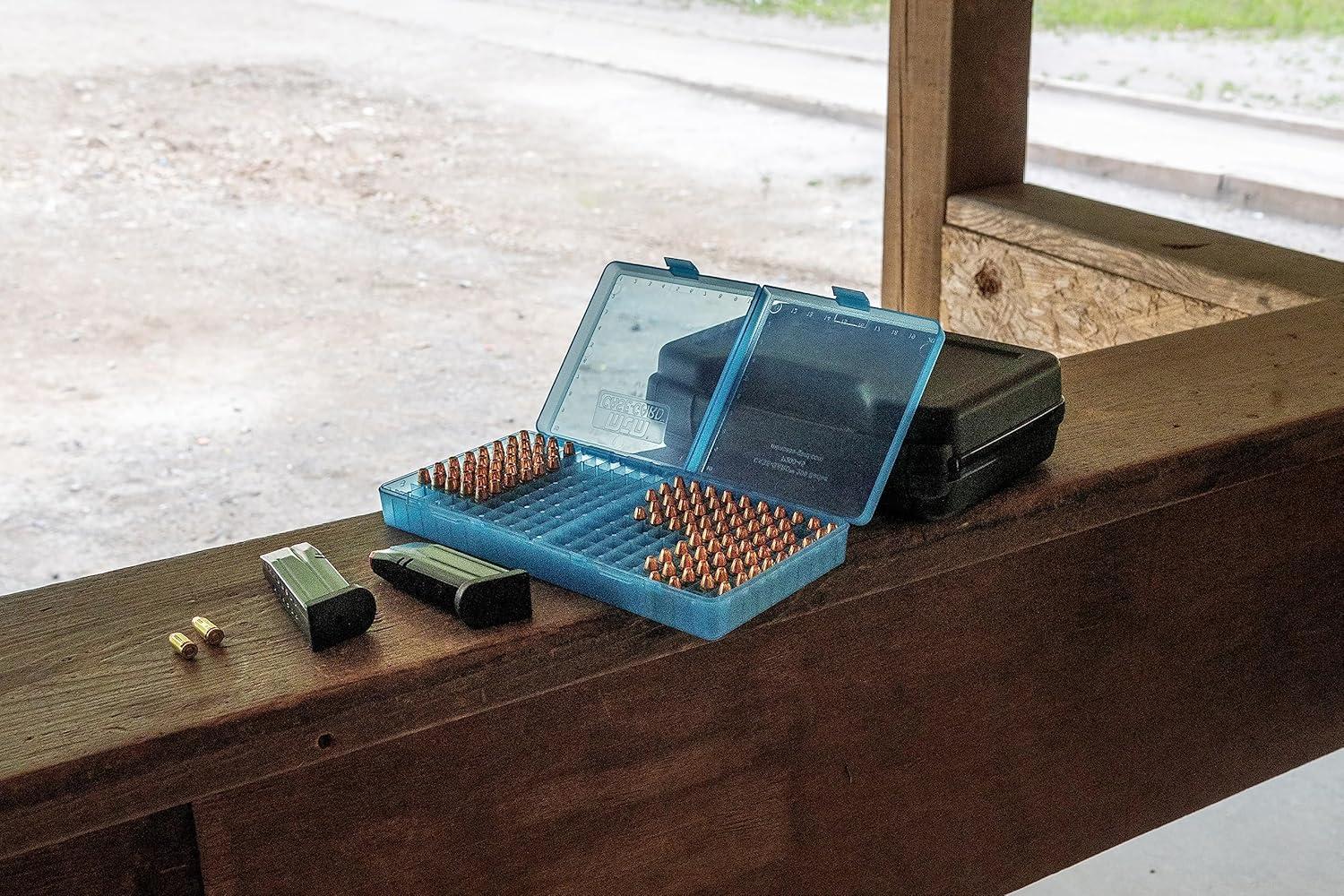 image:imageMTM Ammo Box 200 Round FlipTop 40 10mm 45 ACPClear Blue