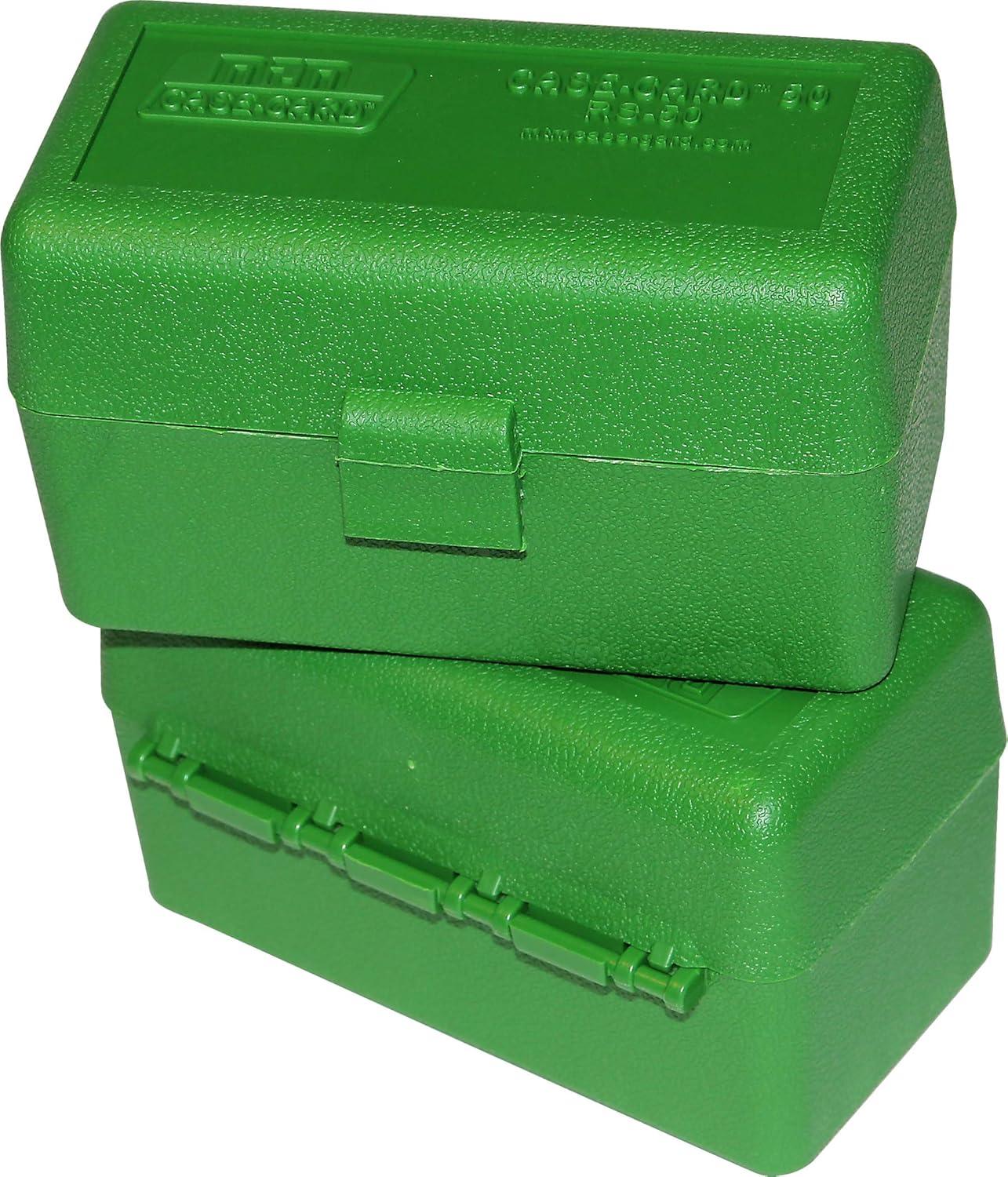image:imageMTM CaseGard MTM 50 Round Rifle Ammo Box 17 204 223 556x45 6x47Green