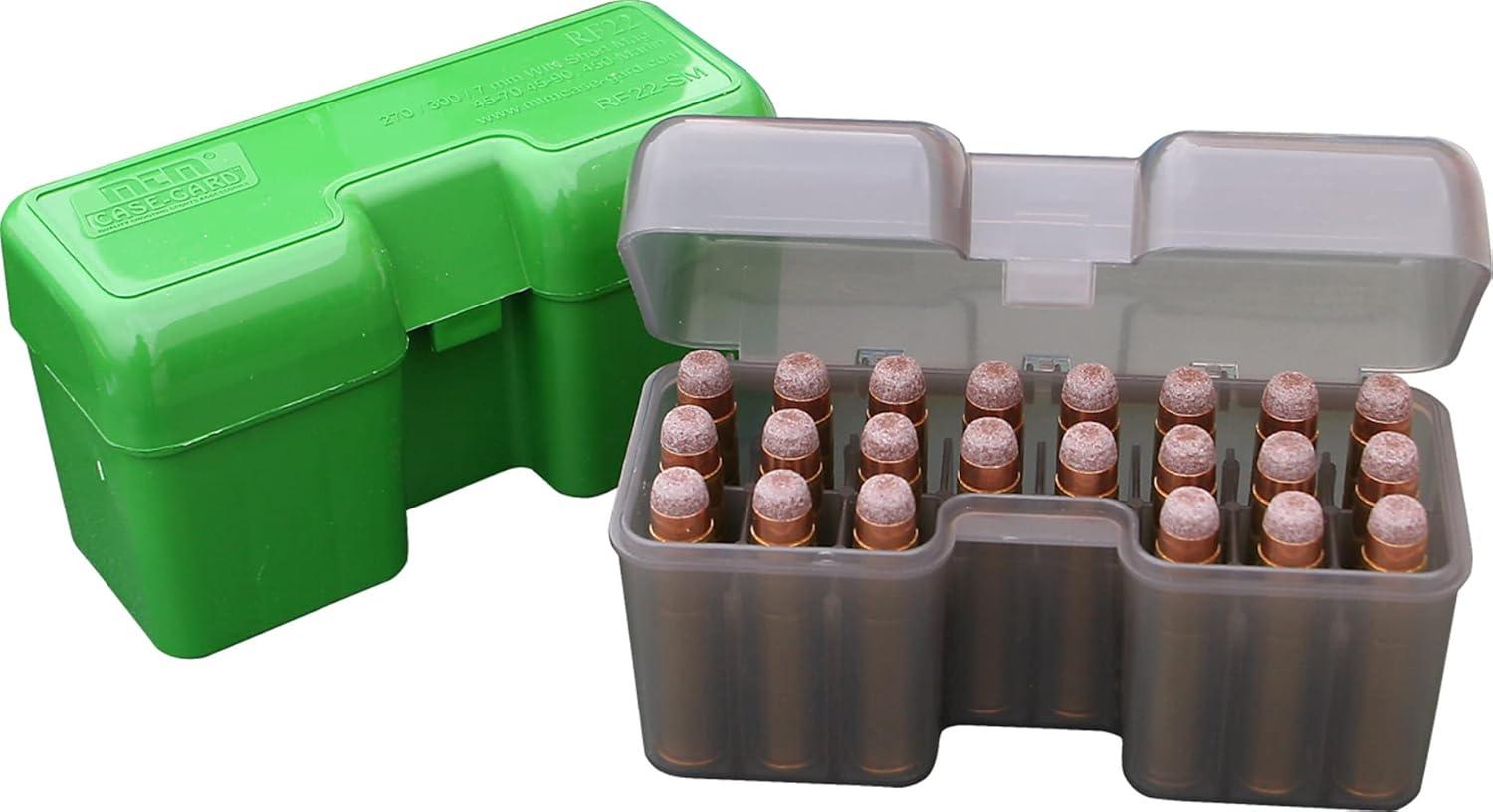 image:imageMTM CaseGard RF22SM10 22 Round FlipTop Rifle Ammo Box Fits 270 WSM to 300 WSM 4570 USA Made Green