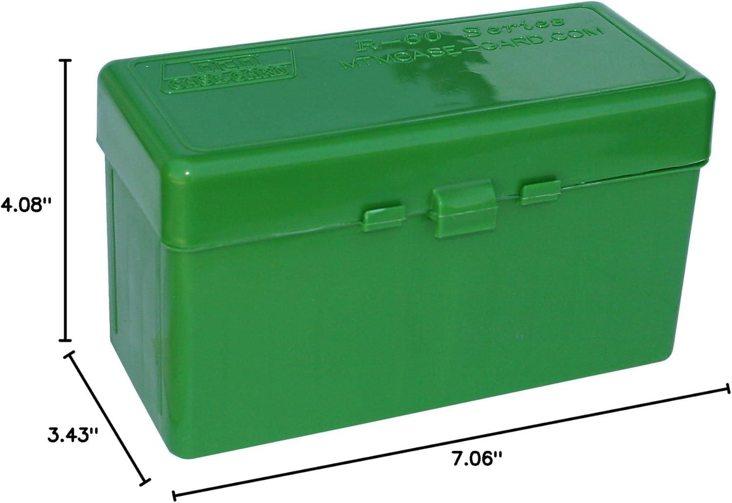 image:imageMTM CaseGard RM60 Ammo Box 60 Round Rifle Flip Top for 22250 to 308 Win USA Made