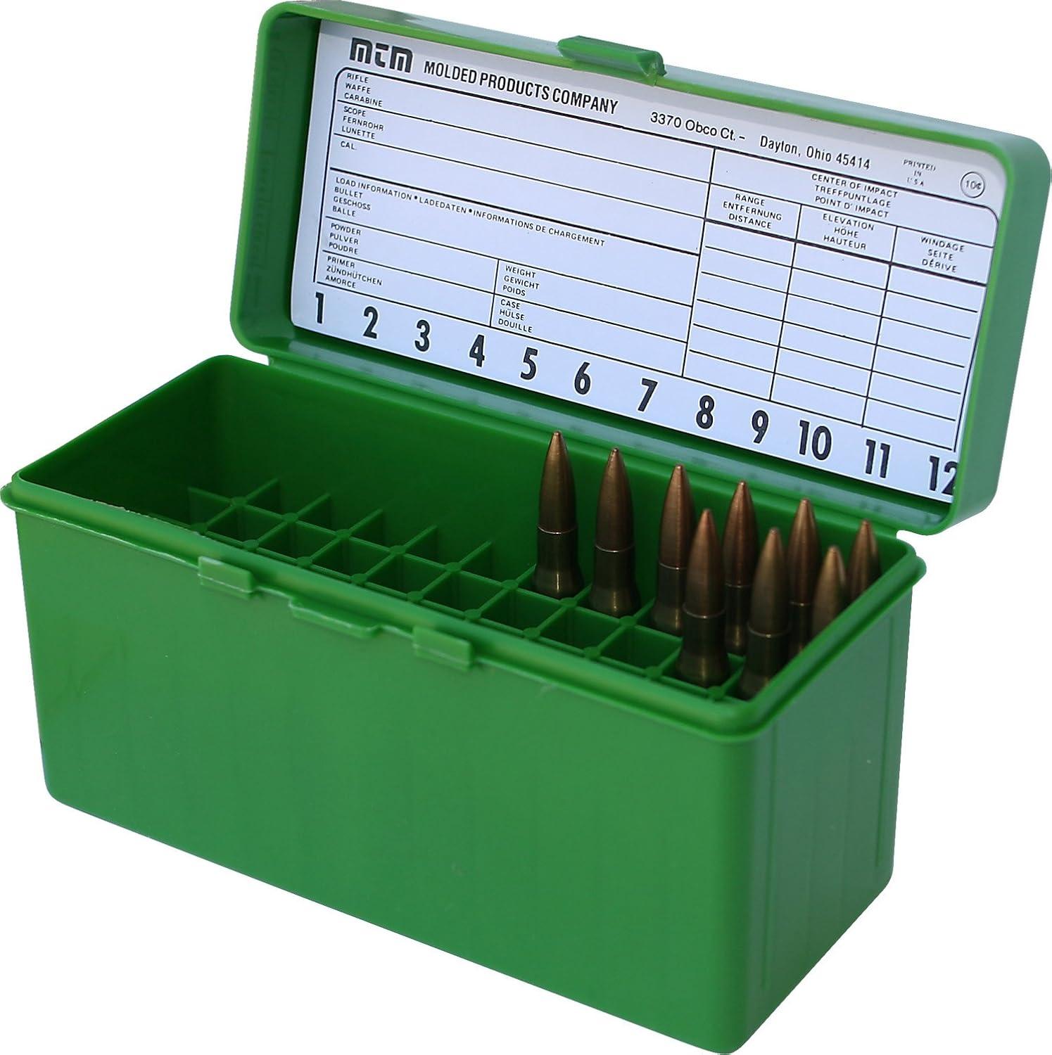 image:imageMTM CaseGard RM60 Ammo Box 60 Round Rifle Flip Top for 22250 to 308 Win USA Made