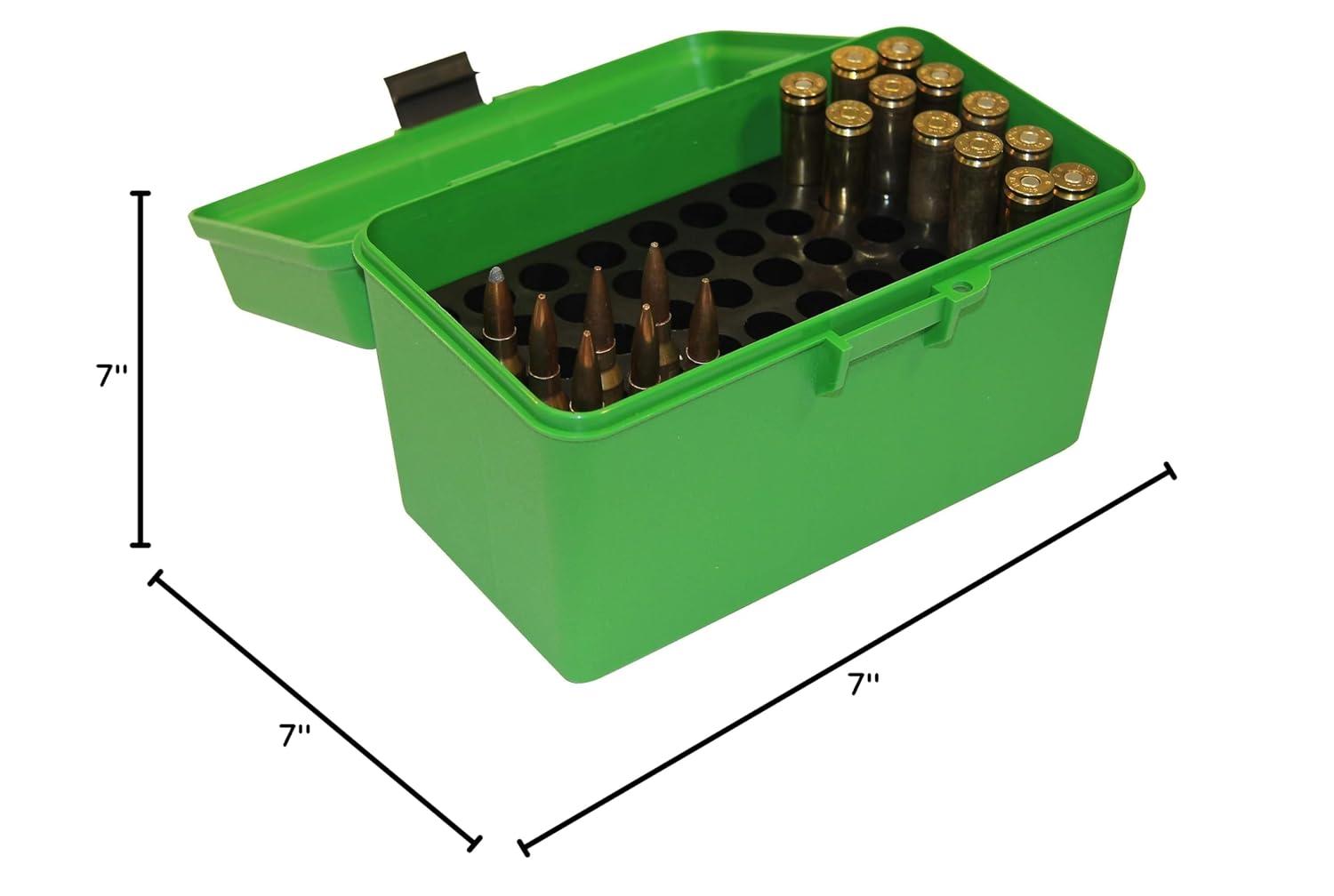 image:imageMTM H50RMAG Deluxe 50Round Rifle Ammo Box 300 Win Mag 3030 375 HampH 7mm Rem Mag Model Number H50RMAG10