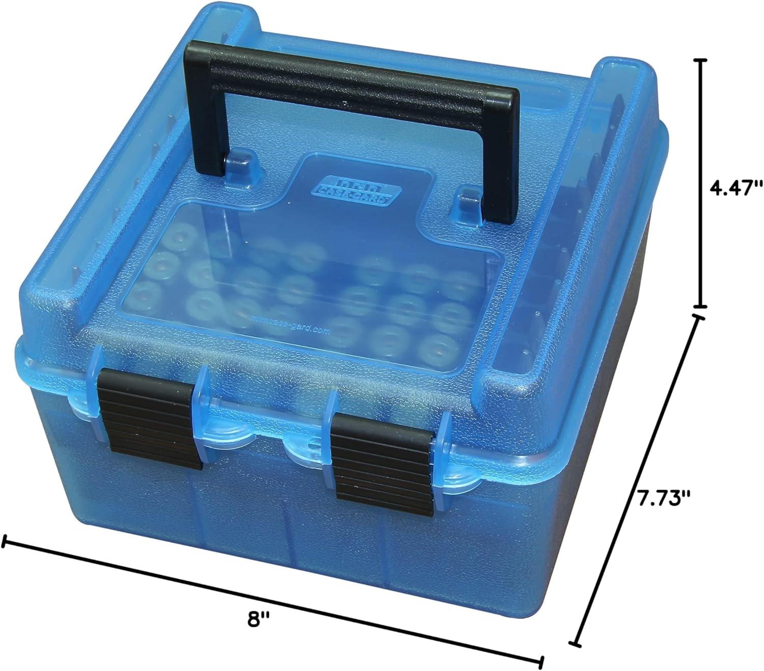 image:imageR100MAG Deluxe Ammo Box 100 Round Handle WSM WSSM Ultra Mag Green 773 x 8 x 447Clear Blue