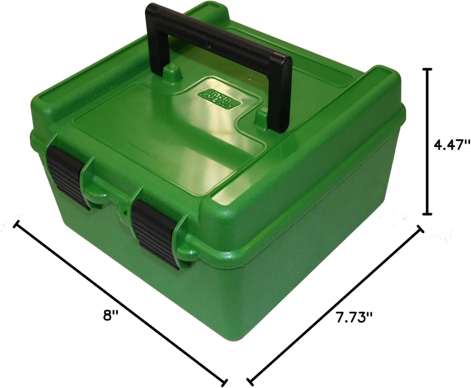 image:imageR100MAG Deluxe Ammo Box 100 Round Handle WSM WSSM Ultra Mag Green 773 x 8 x 447Green