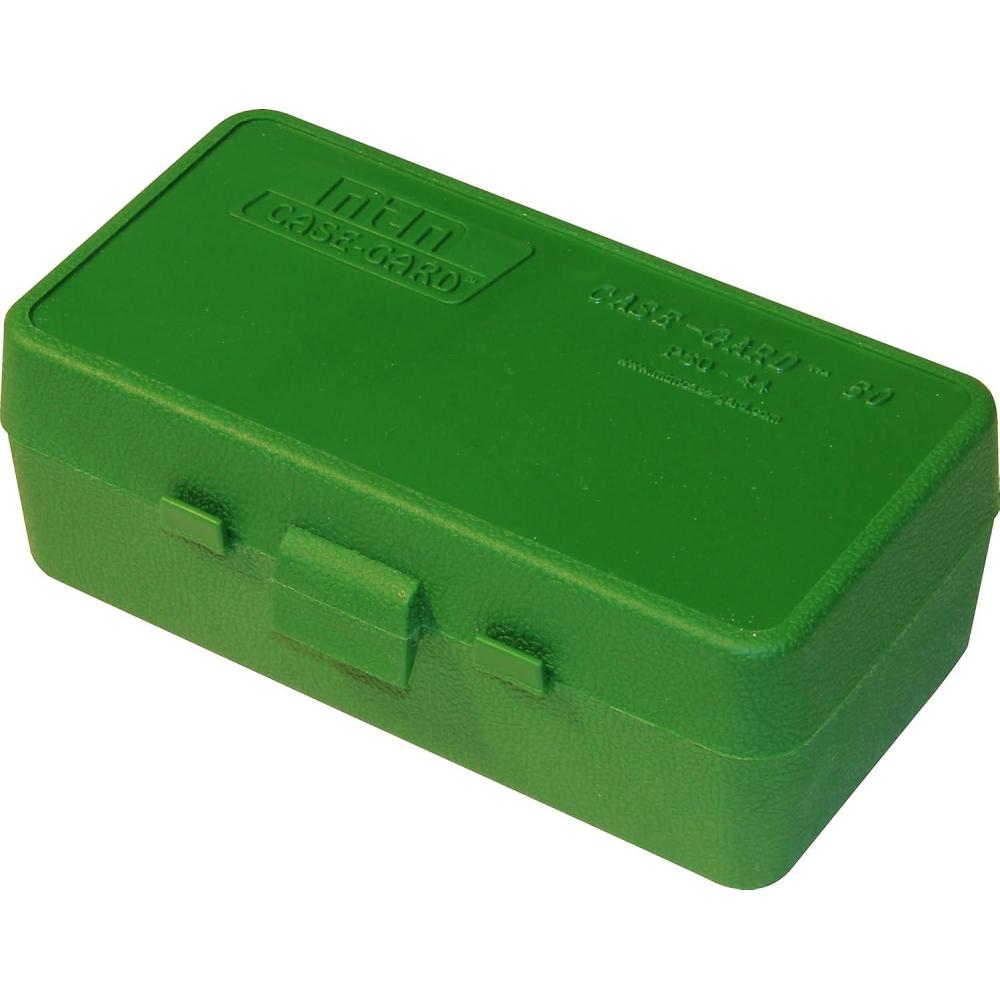 image:imageMTM 50 Round FlipTop Ammo Box 4144 Cal Green 175Clear Green