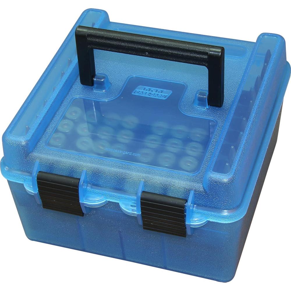 image:imageR100MAG Deluxe Ammo Box 100 Round Handle WSM WSSM Ultra Mag Green 773 x 8 x 447Clear Blue