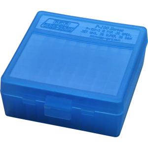 image:imageMTM 100 Round FlipTop Ammo Box 38357 Cal Clear BlueClear Blue