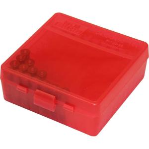 image:imageMTM 100 Round FlipTop Ammo Box 38357 Cal Clear BlueClear Red