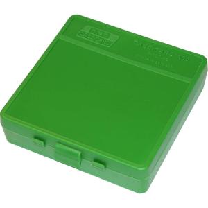 image:imageMTM 100 Round FlipTop Ammo Box 404510MM Cal Clear BlueGreen