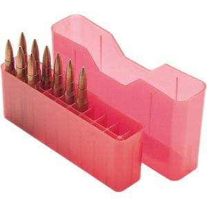 image:imageMTM 20 Round SlipTop Rifle Ammo Box LargeClear Red