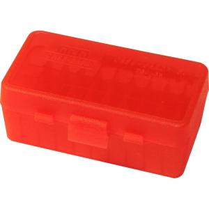 image:imageMTM 50 Round FlipTop Ammo Box 38357 Cal Clear BlueRed