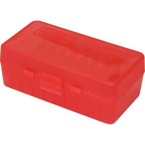 image:imageMTM 50 Round FlipTop Ammo Box 4144 Cal Green  175Clear Red