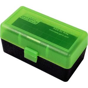 image:imageMTM 50 Round FlipTop Rifle Ammo Box 22250 to 762 X 39 Clear GreenClear Green