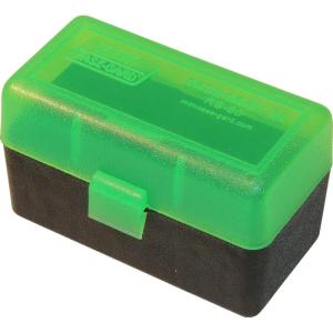 image:imageMTM CaseGard MTM 50 Round Rifle Ammo Box 17 204 223 556x45 6x47Clear GreenBlack