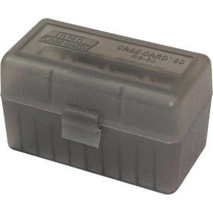 image:imageMTM CaseGard MTM 50 Round Rifle Ammo Box 17 204 223 556x45 6x47Clear Smoke