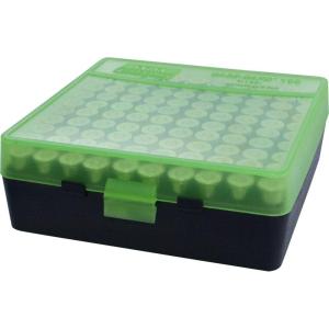 image:imageMTM CaseGard P10044 FlipTop Ammo Box Ammo Storage Fits 414445 Cal USA MadeClear GreenBlack