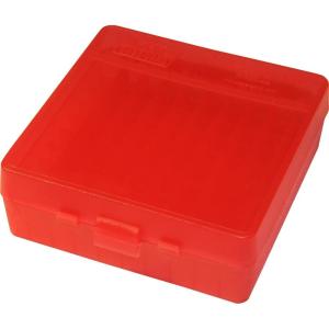 image:imageMTM CaseGard P10044 FlipTop Ammo Box Ammo Storage Fits 414445 Cal USA MadeClear Red