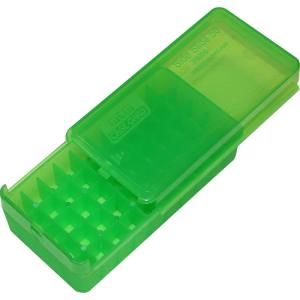 image:imageMTM CaseGard P50SS4516 Side Slide Ammo Box 50 Round 45 ACP 10mm 357 Sig 40 SampW 45 GAP 8mm Nanbu USA Made Clear GreenClear Green