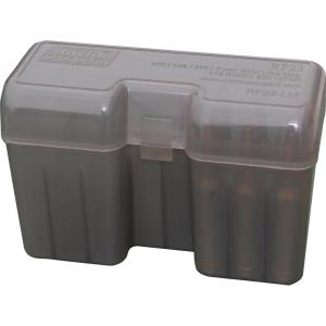 image:imageMTM RF22LM41 22 Round FlipTop Rifle Ammo Box 300375 Rem Ultra Mag 416 Rigby Large Mag USA Made Clear SmokeClear Smoke