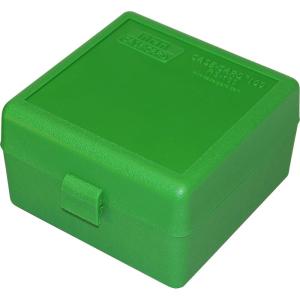 image:imageMTM RS10010 100 Round FlipTop Rifle Ammo Box 17 222 223 6x47 222 Mag USA Made Green