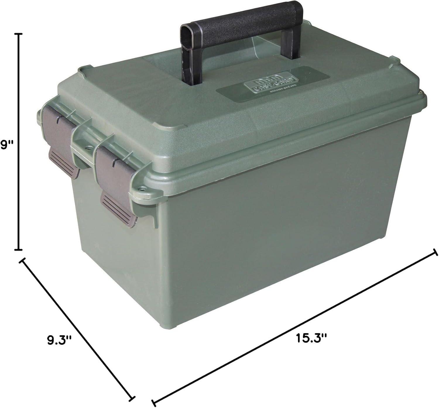 image:imageMTM AC11 Ammo Can for Bulk Ammo Lockable WaterResistant HeavyDuty Dual Latches Double Padlock Tabs USA Made Forest Green