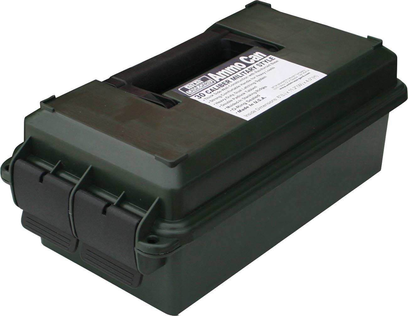 image:imageMTM AC30C11 Ammo Can Short 30Caliber HeavyDuty Dual Latching System Rugged Polypropylene Plastic ORing Seal System Water Resistant Forest Green Medium