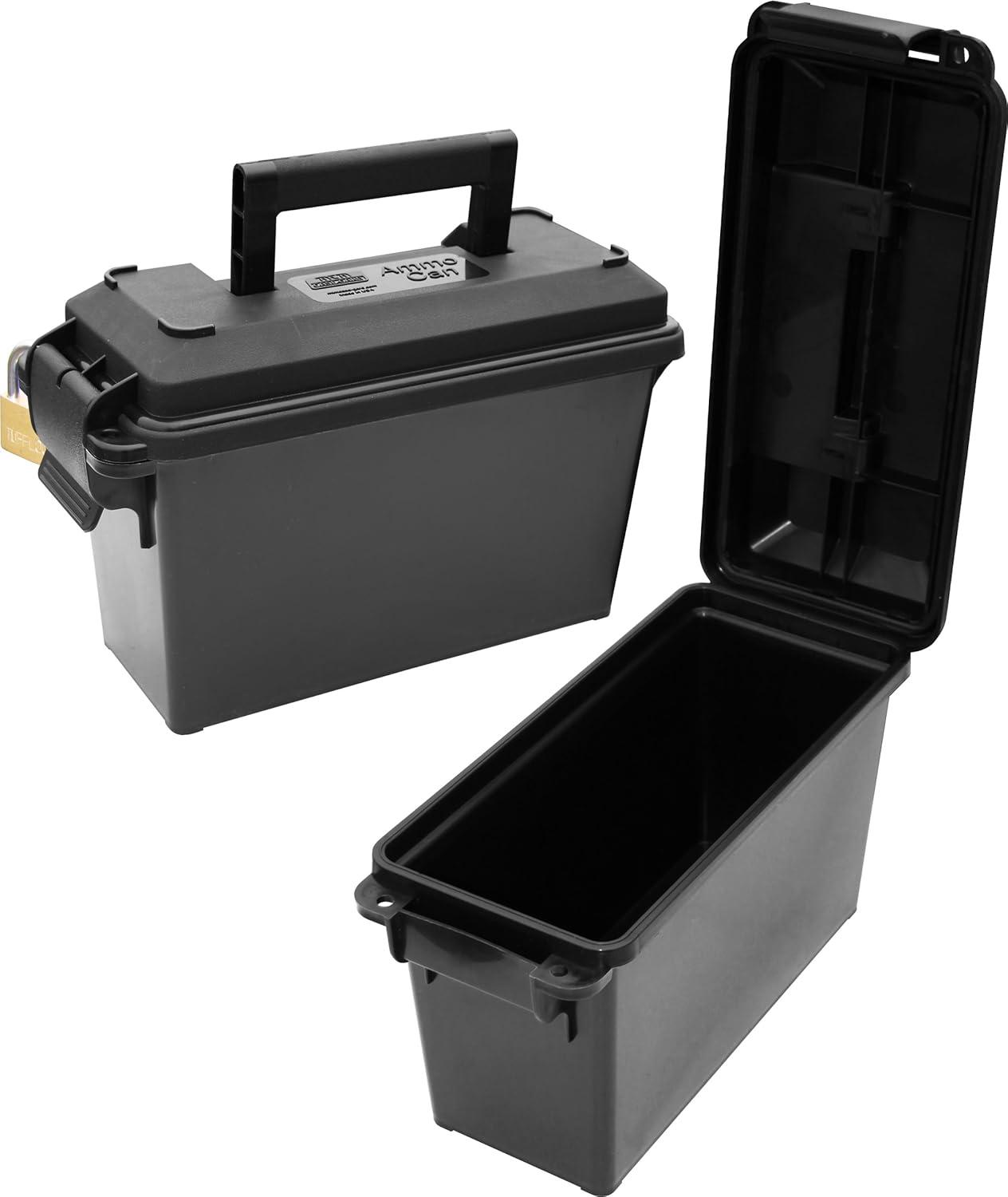 image:imageMTM AC30T Ammo Storage Box 30 Cal Ammo Can Excellent Field Boxes Water and Dust Resistant Lockable Storage Box with Handle Secures Hunting Gear Supplies and Bullets USA MadeBlack
