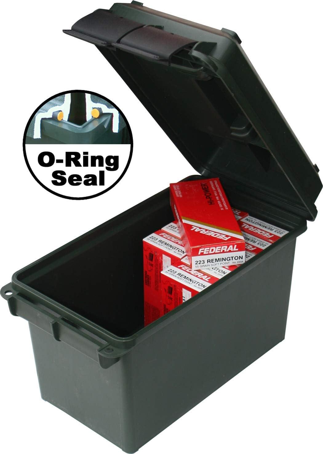 image:imageMTM AC50C Ammo Can 50 Caliber Field Boxes Lockable Storage Box with Handle Water and Dust Resistant Secures Hunting Gear Supplies and Bullets Stackable USA MadeForest Green