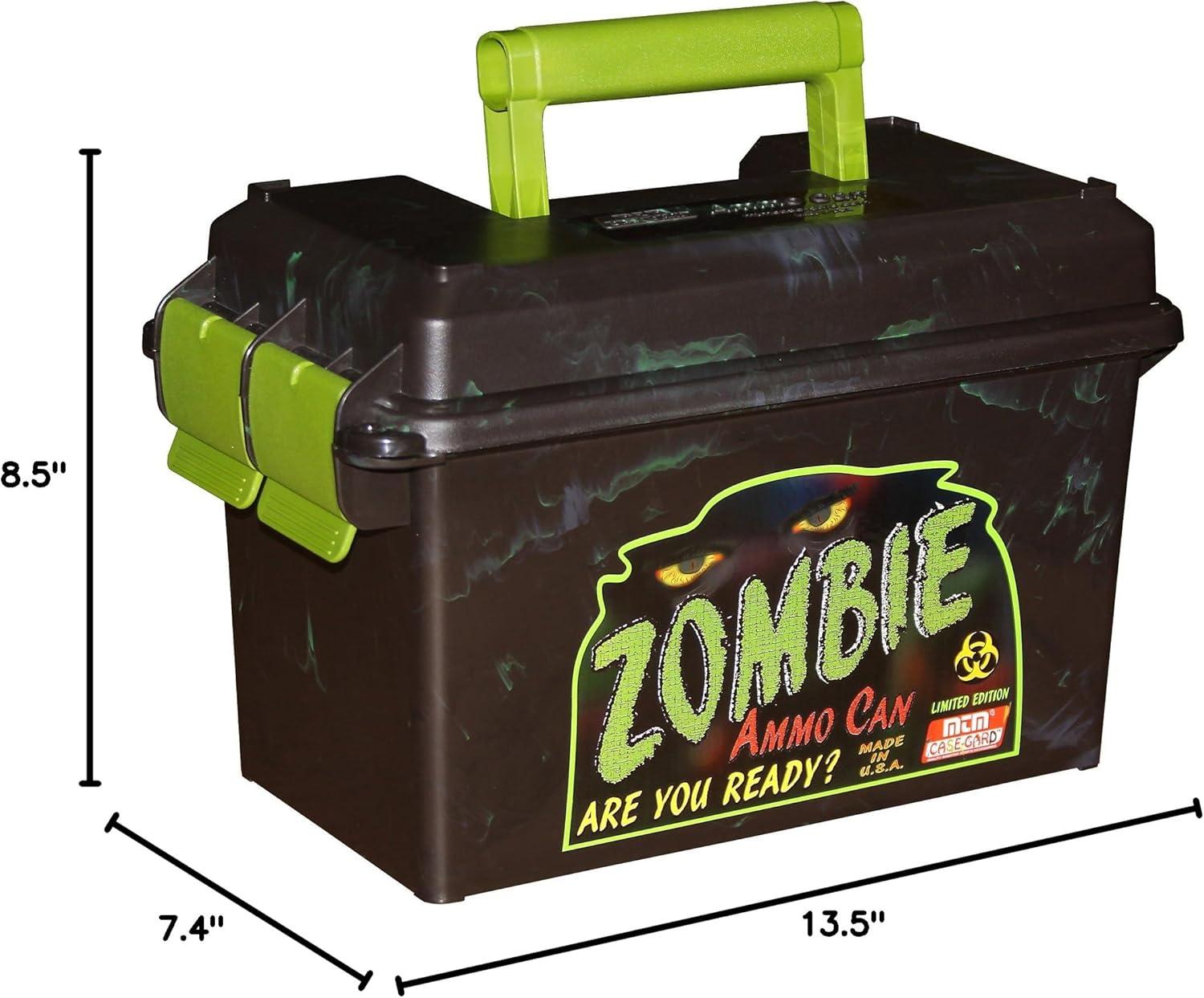 image:imageMTM AC50Z Ammo Can 50Caliber HeavyDuty Dual Latching System Rugged Polypropylene Plastic ORing Seal System Water Resistant Bulk Ammo Storage USA Made Zombie50 Caliber