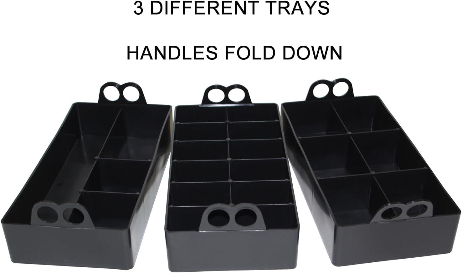 image:imageMTM ACO Ammo Can Organizer Trays for 50 Caliber Size Metal or Plastic Ammo cans 3 Pack Mobile Small Parts Organizer for Firearms Screws Nails Bolts Hardware USA Made Black