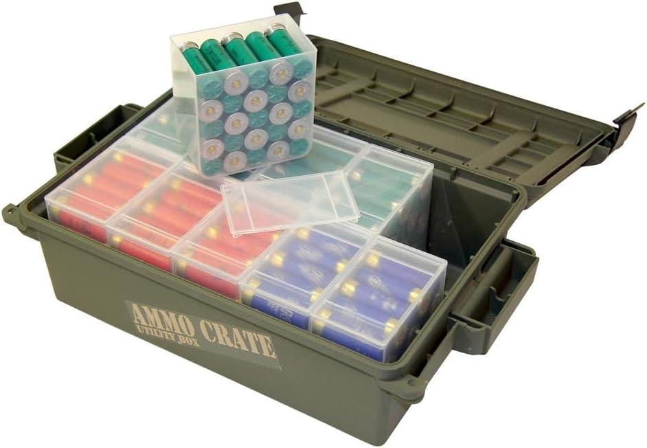image:imageMTM ACR418 Ammo Crate Utility BoxCarry up to 65lbs of gearStackable design double padlock for security Waterresistant Oring seal Army GreenMedium