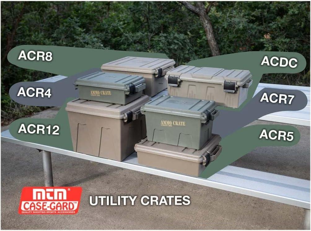 image:imageMTM ACR418 Ammo Crate Utility BoxCarry up to 65lbs of gearStackable design double padlock for security Waterresistant Oring seal Army GreenMedium