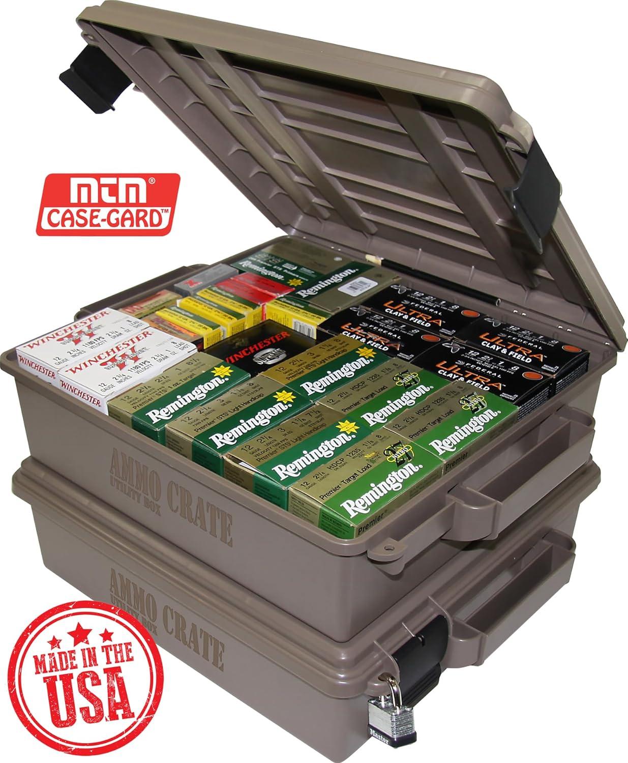image:imageMTM ACR572 Ammo Crate Utility Box Ammo survival or hunting gear storage ORing seal for water resistant dry storage Double padlock tapped for security Carries 85lbs of gear