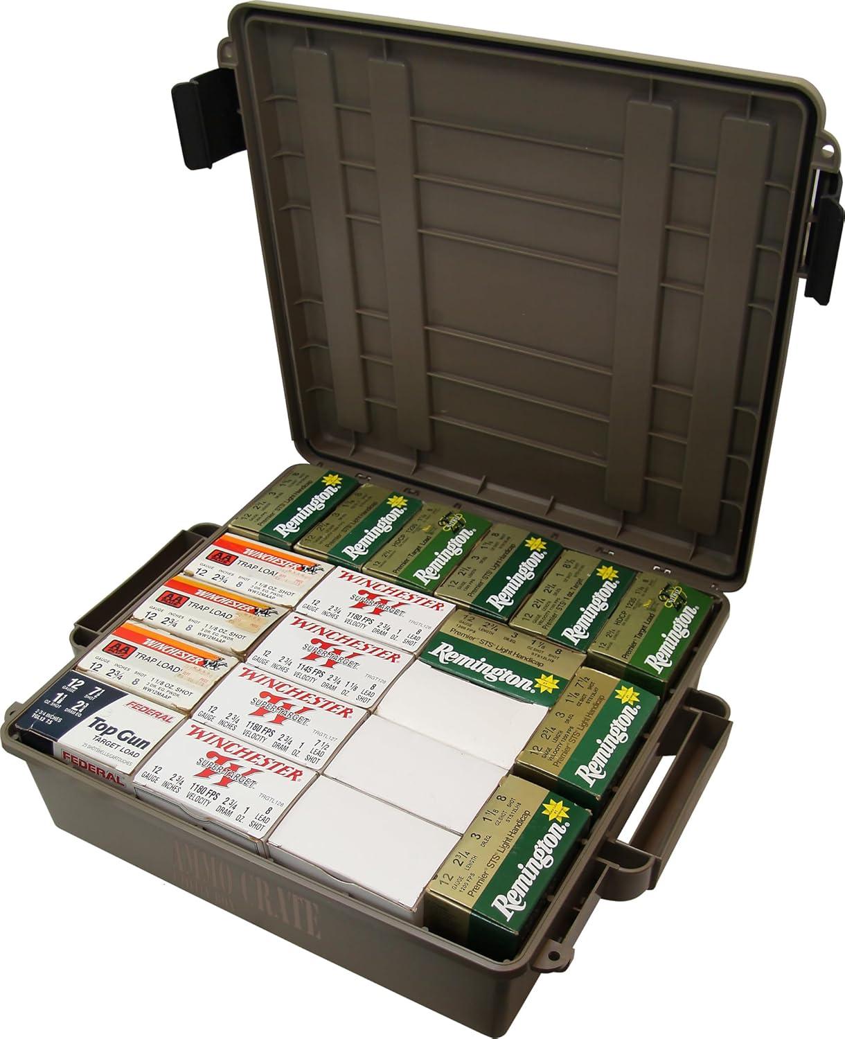 image:imageMTM ACR572 Ammo Crate Utility Box Ammo survival or hunting gear storage ORing seal for water resistant dry storage Double padlock tapped for security Carries 85lbs of gear