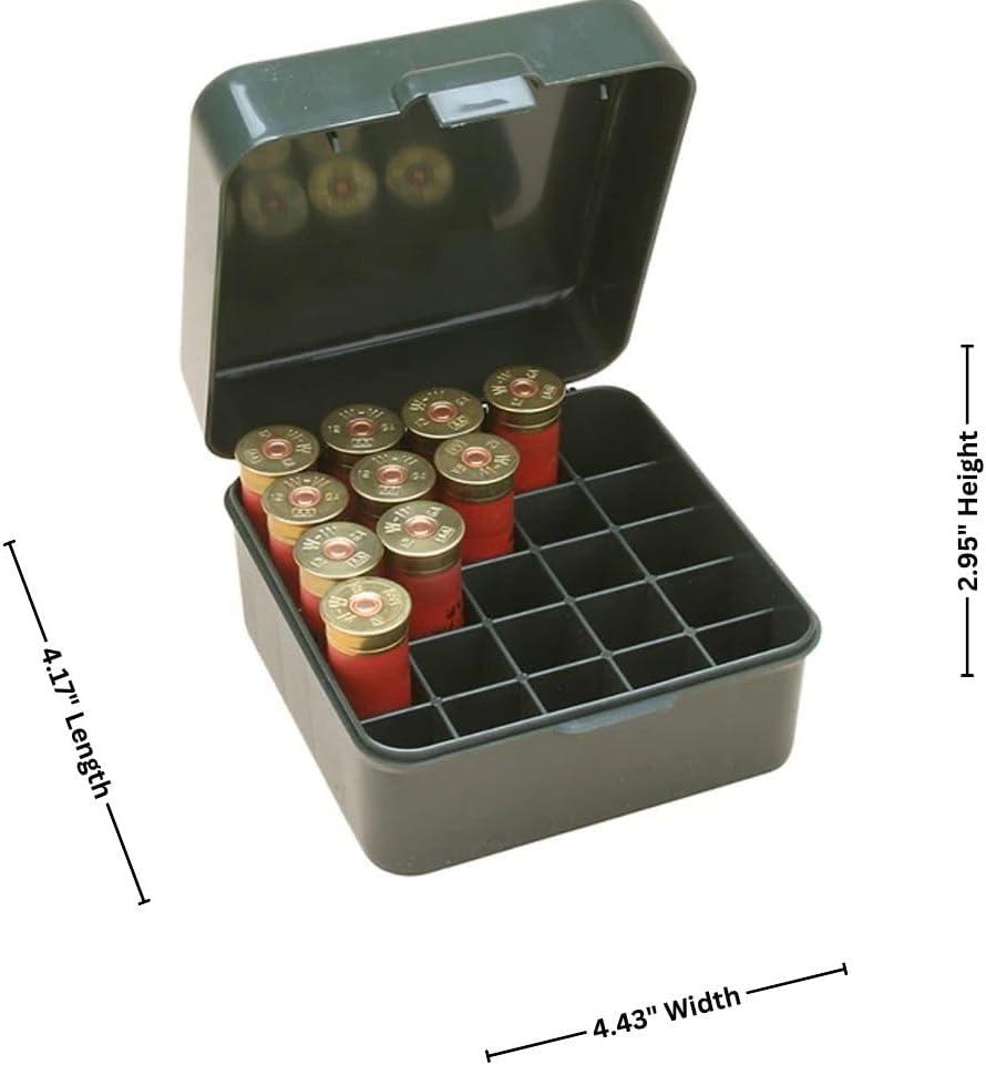 image:imageMTM CaseGard S25D11 Shotshell box 25 Round Flip Top Mechanical hinge USA Made Forest Green