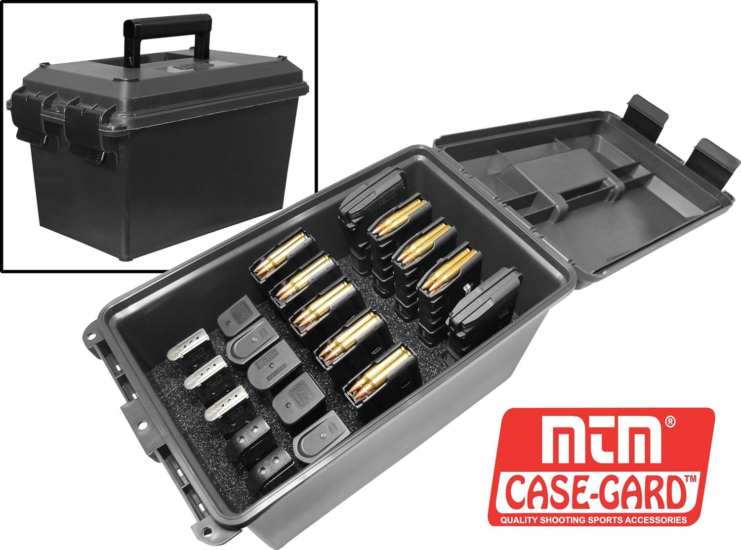 image:imageMTM CaseGard TMCLE Tactical Mag Can Multi Mag for 223556 Magazines and 9mm to 45 ACP Magazine Storage USA Made Black