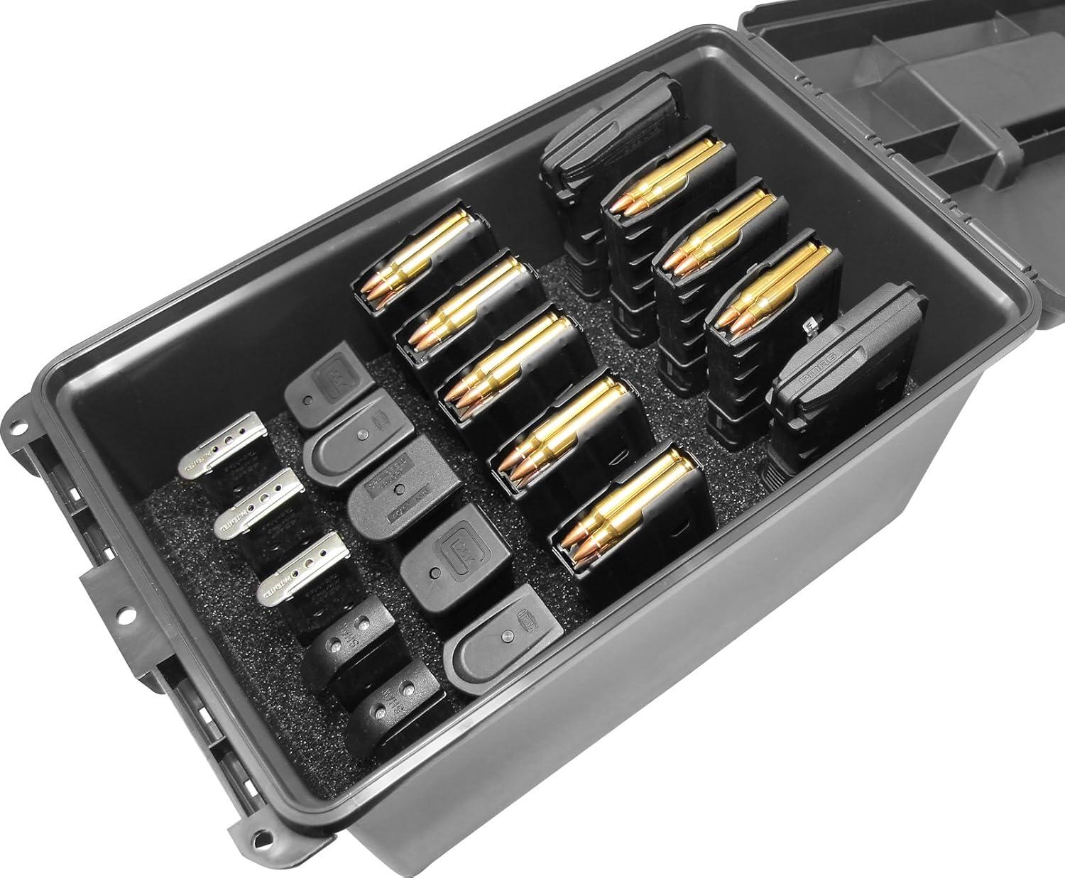 image:imageMTM CaseGard TMCLE Tactical Mag Can Multi Mag for 223556 Magazines and 9mm to 45 ACP Magazine Storage USA Made Black