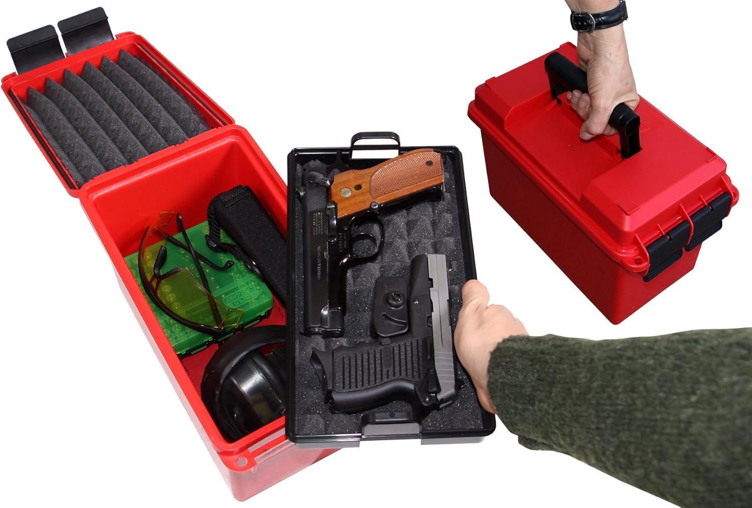 image:imageMTM HCC Handgun Conceal Carry Case Double latch system Holds 2 Handguns USA MadeRed
