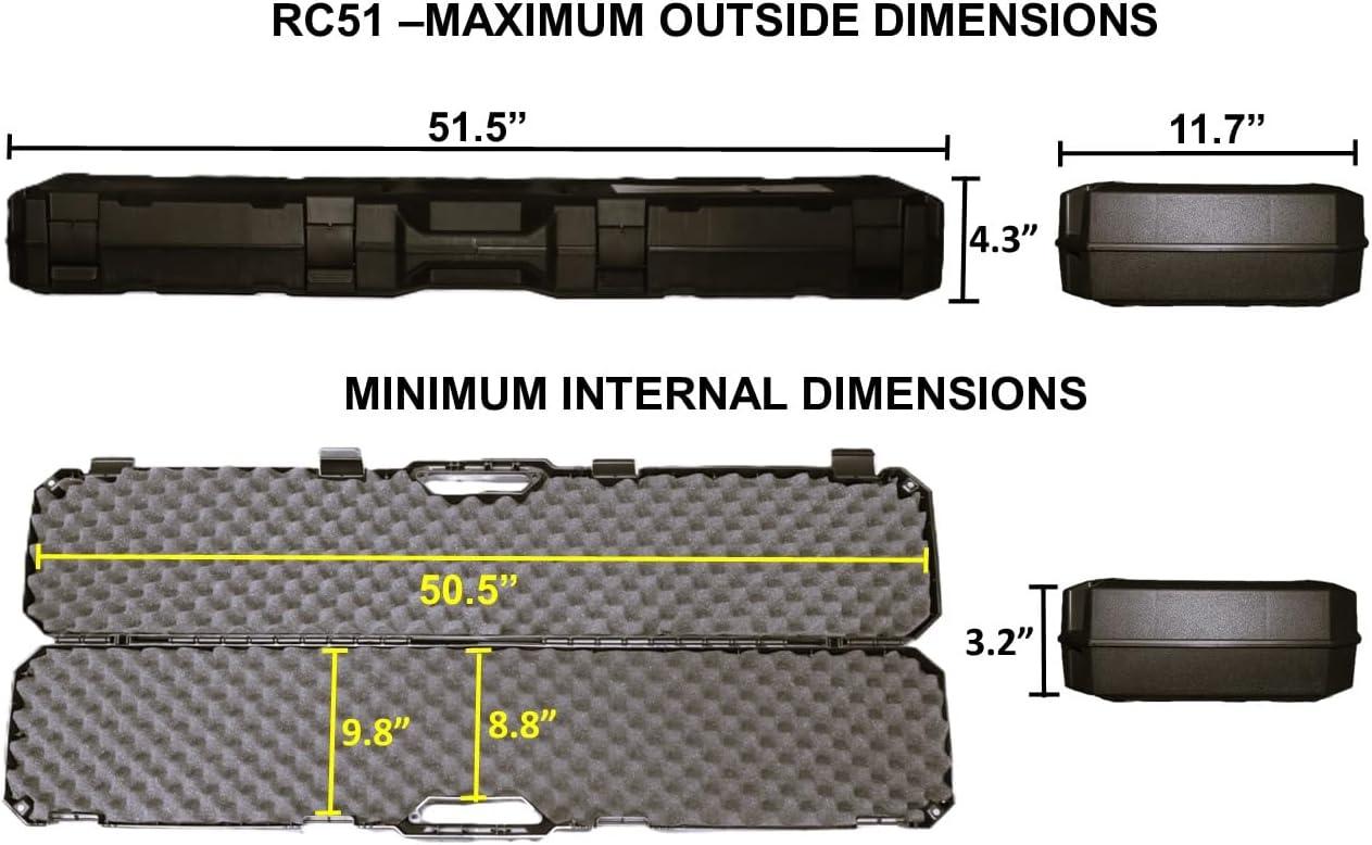 image:imageMTM RC51 Single Scoped Rifle Case 51 USA Made Black