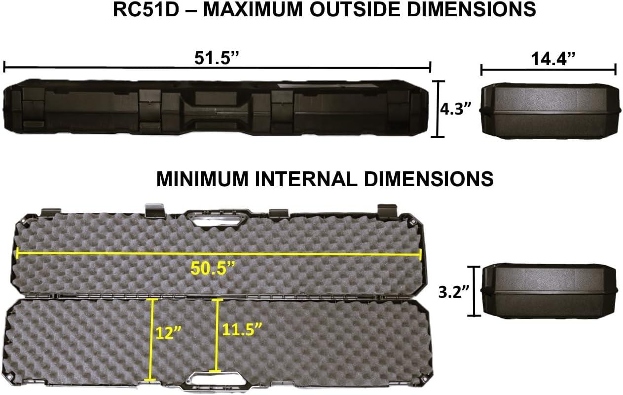 image:imageMTM RC51D Double Scoped Rifle Case 51 USA Made Black