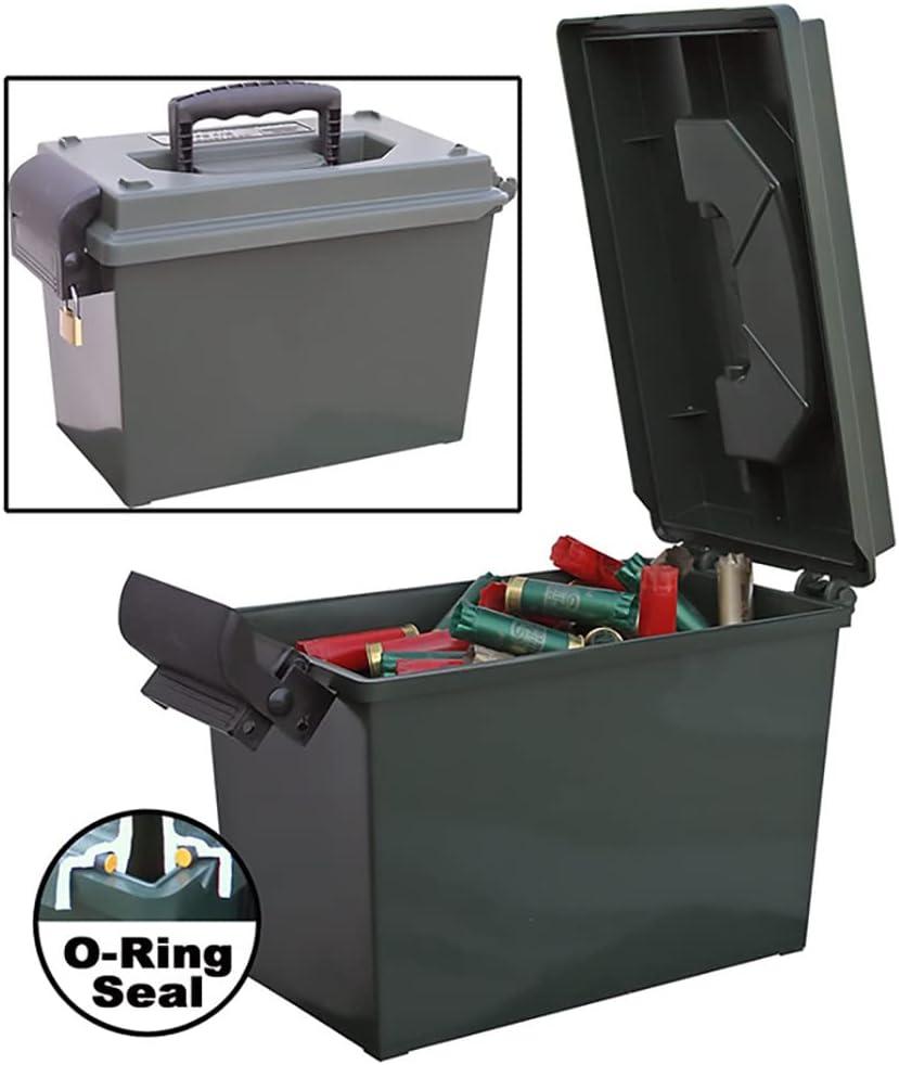 image:imageMTM SDB011 Sportsmens Dry Box ORing Sealed Heavy Duty Latch Lockable CrushProof USA Made Forest Green