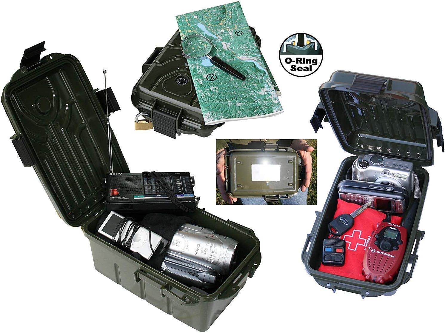 image:imageMTM Survivor Dry Box with ORing Seal Orange Small S107235Forest Green