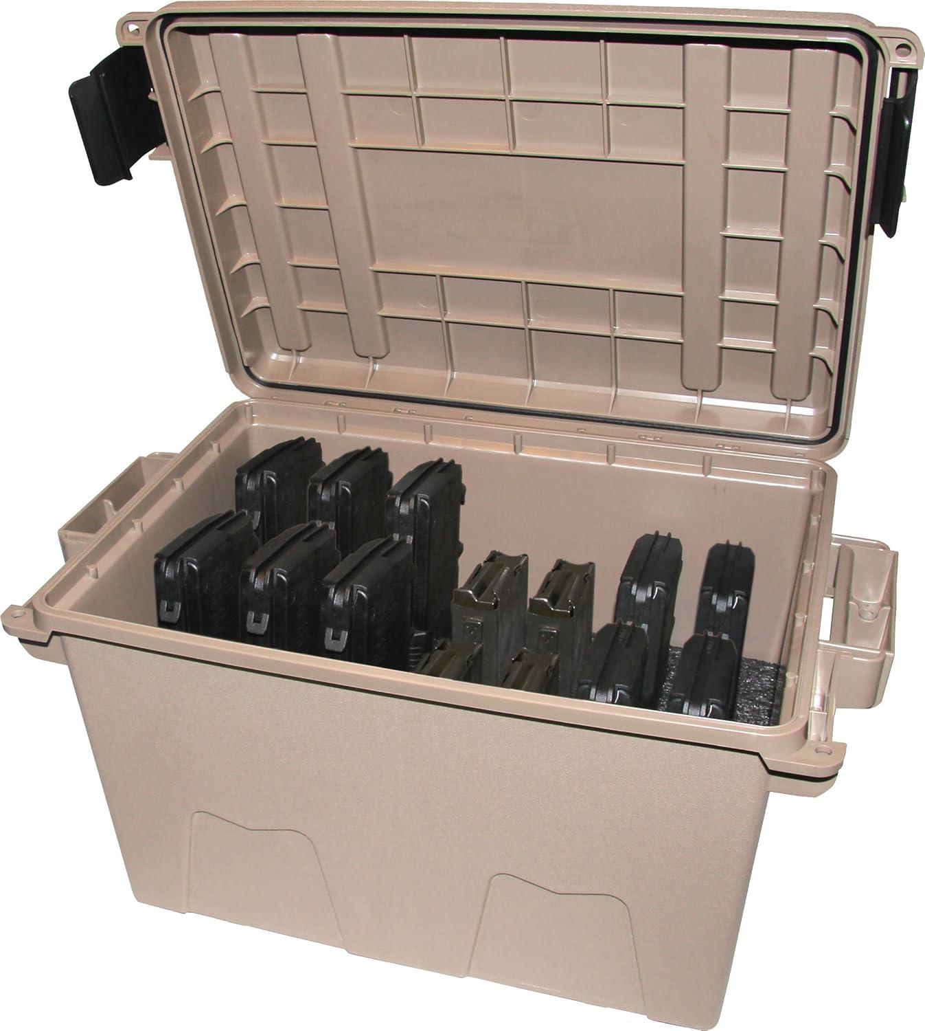 image:imageMTM TMC308 Tactical Magazine Can 308 762x51 Magazine Storage Stackable Water Resistant Double Padlocked Tabbed USA Made Dark Earth