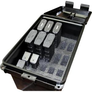 image:imageMTM CaseGard TMCLE Tactical Mag Can Multi Mag for 223556 Magazines and 9mm to 45 ACP Magazine Storage USA Made Black