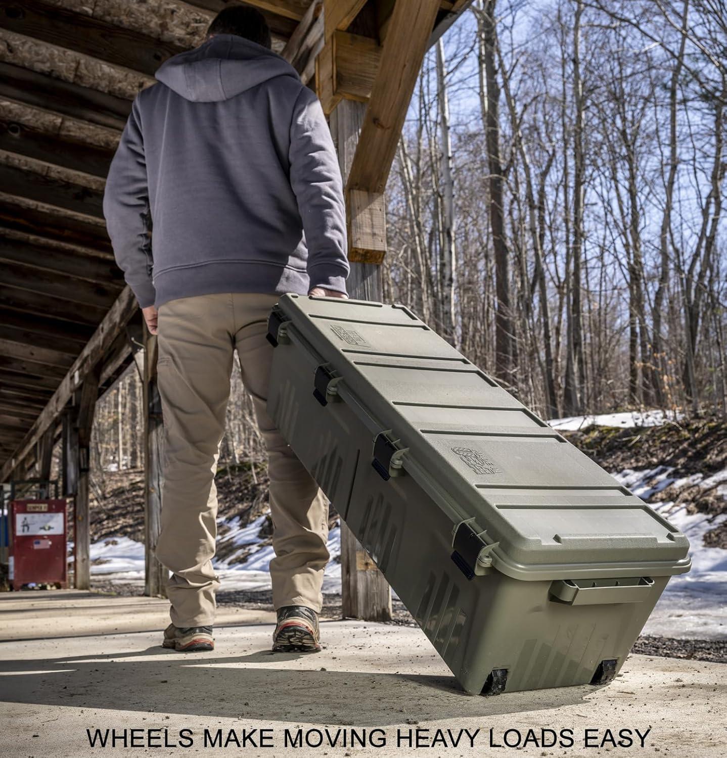 image:imageMTM TRC39 Tactical Rifle Crate with Wheels 39 Single Scope Hard Rifle Gun Carrying Case Lockable All Weather Shooting Gear Storage Box ideal for Range or Field Made in USA Dark Earth