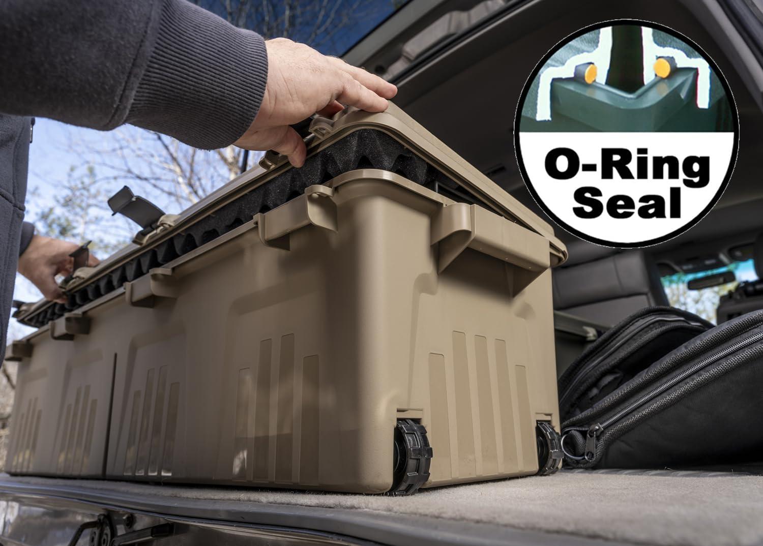 image:imageMTM TRC39 Tactical Rifle Crate with Wheels 39 Single Scope Hard Rifle Gun Carrying Case Lockable All Weather Shooting Gear Storage Box ideal for Range or Field Made in USA Dark Earth