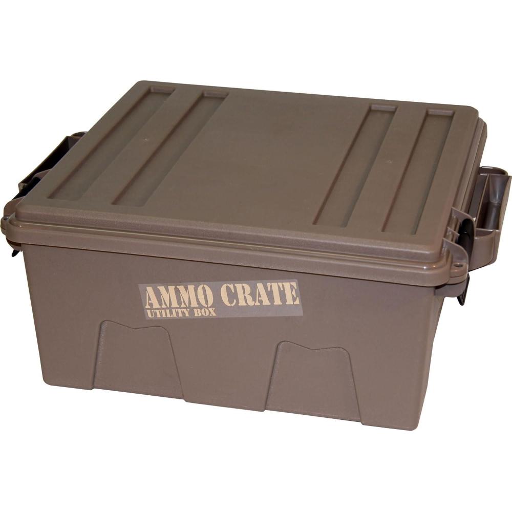 image:imageMTM ACR872 Ammo Crate Utility Box Ammo Survival or Hunting Gear Storage ORing Seal for Water Resistant Dry Storage Double Padlock tapped for Security Carries 85lbs of Gear Dark Earth